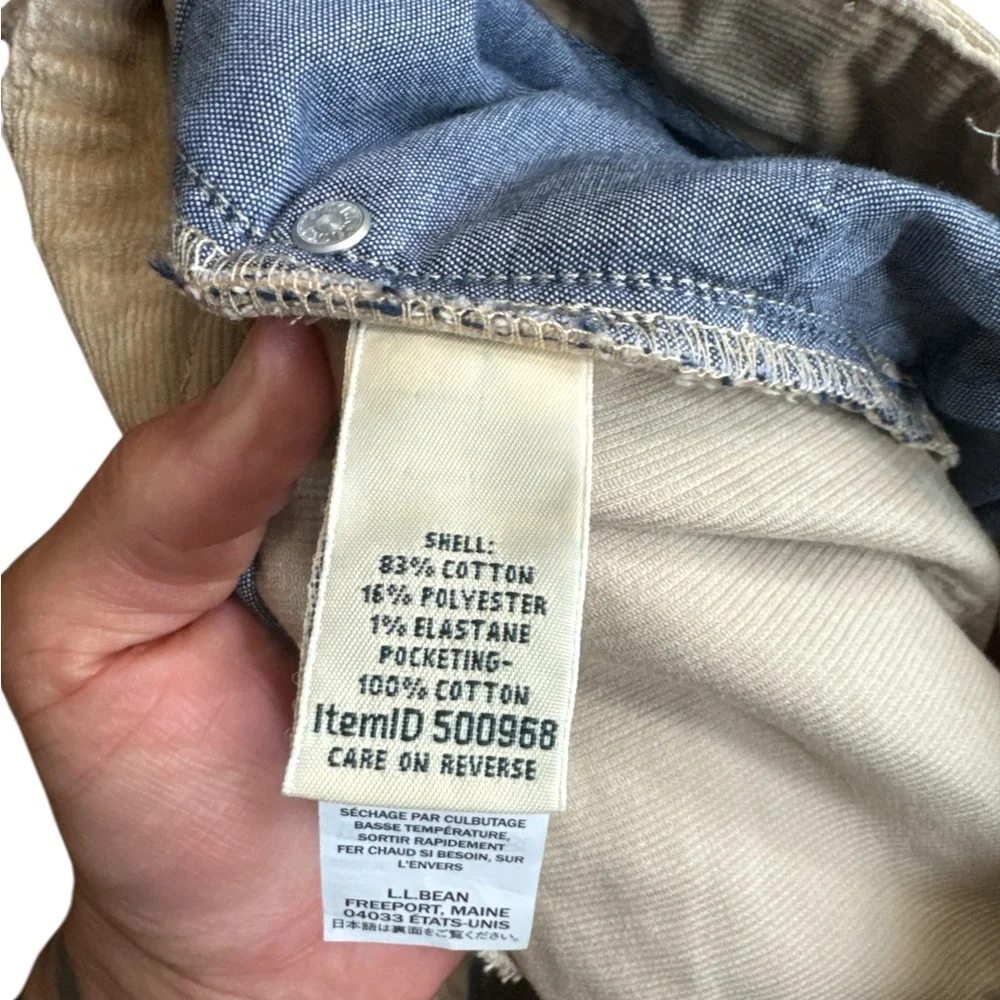 L.L. Bean Women’s Corduroy Pant’s Tan Color Size 10 PET Favorite Fit Casual - Picture 8 of 9